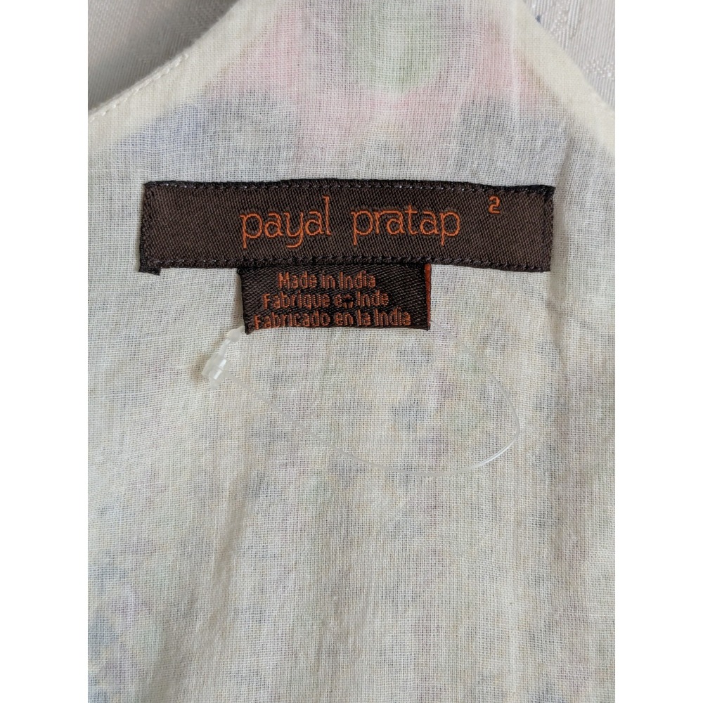 PAYAL PRATAP Anthropologie Norah Dress Embroidered Boho Midi Dress Size 2 - Picture 8 of 13